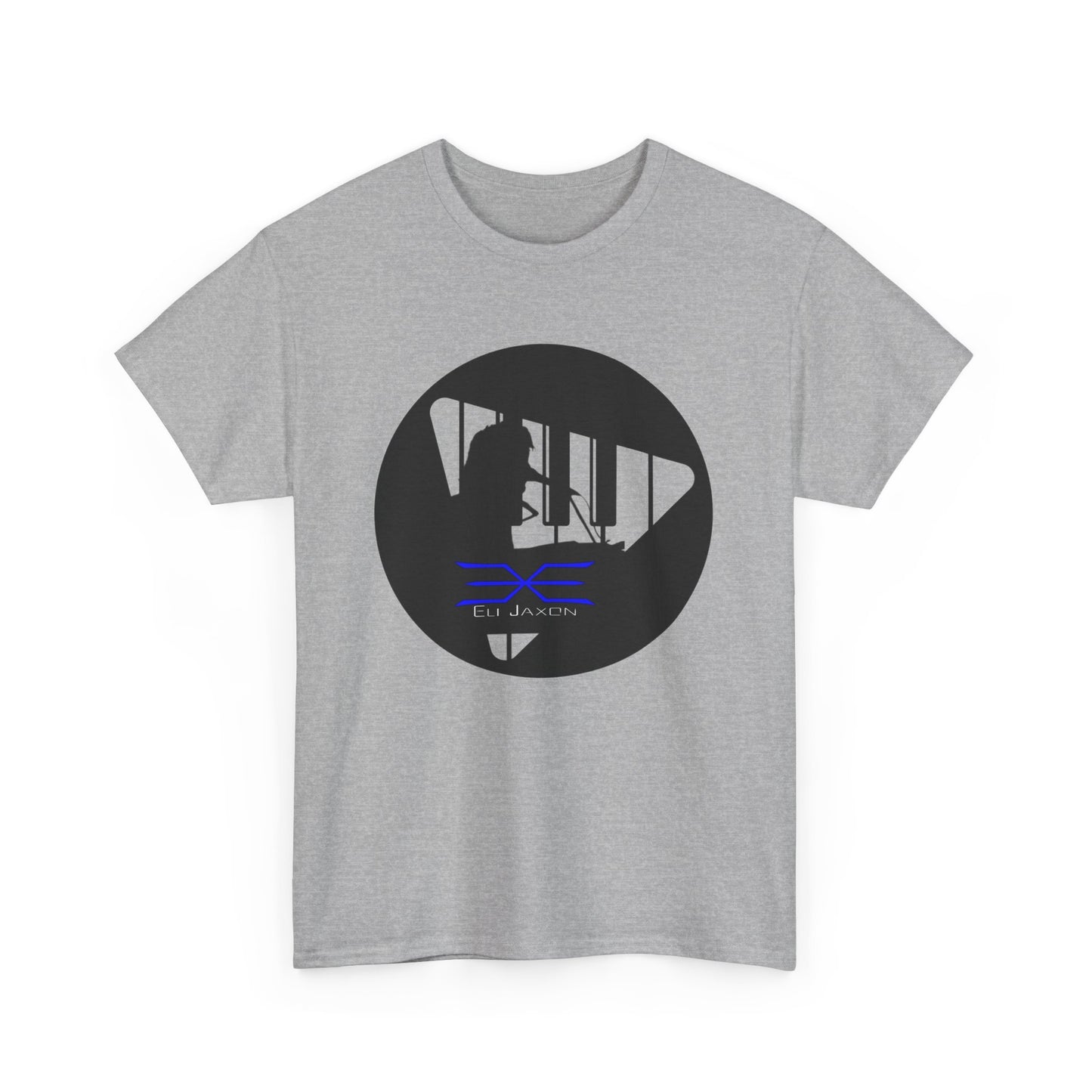 Eli Jaxon Piano Man Silhouette - Unisex Heavy Cotton Tee