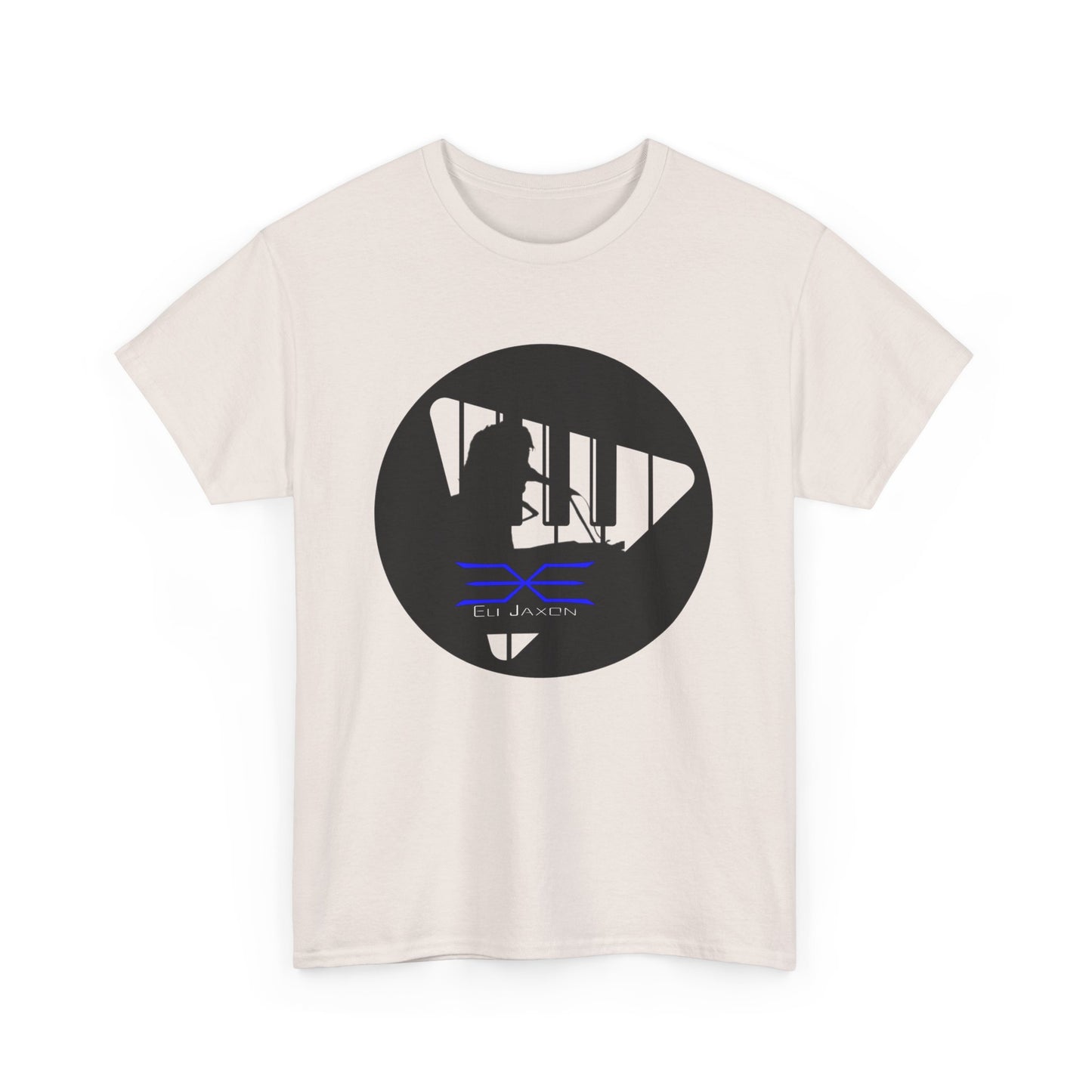 Eli Jaxon Piano Man Silhouette - Unisex Heavy Cotton Tee
