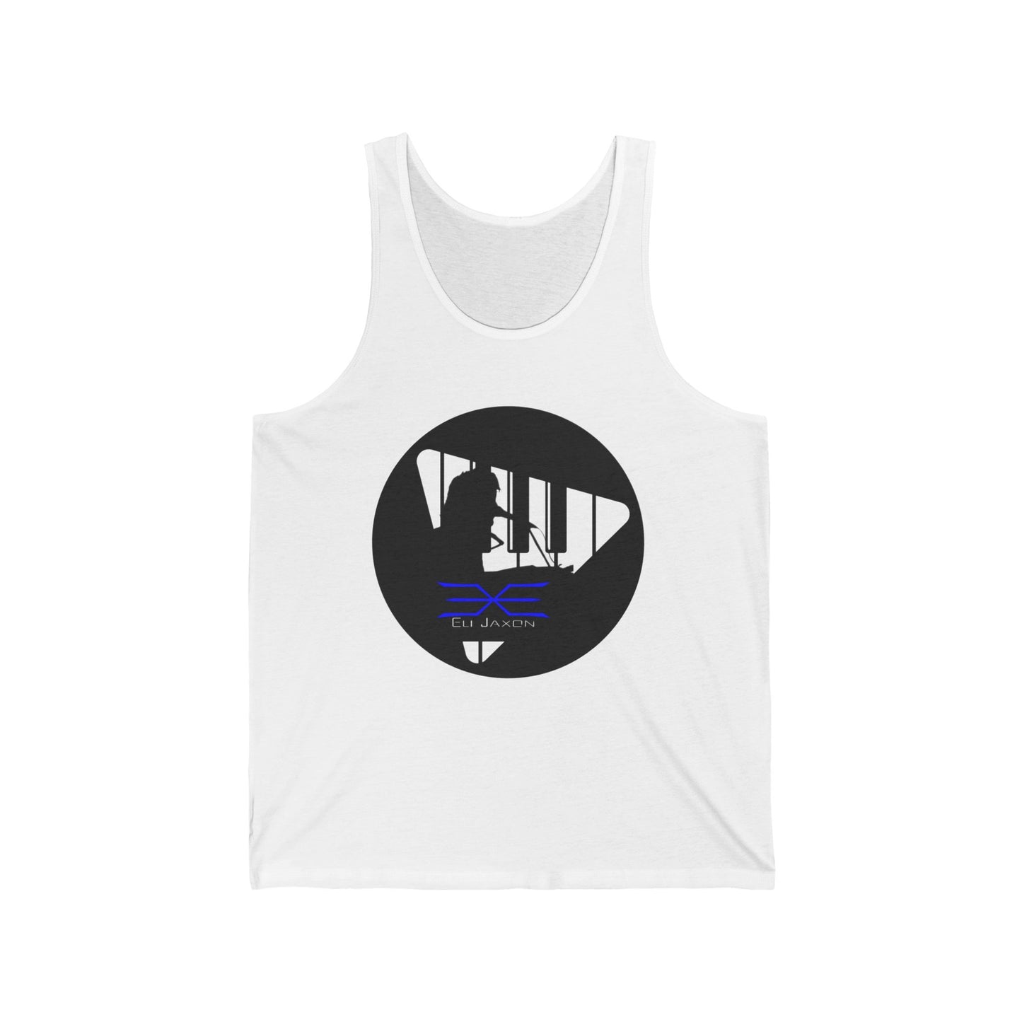 Eli Jaxon Piano Man Silhouette - Unisex Jersey Tank