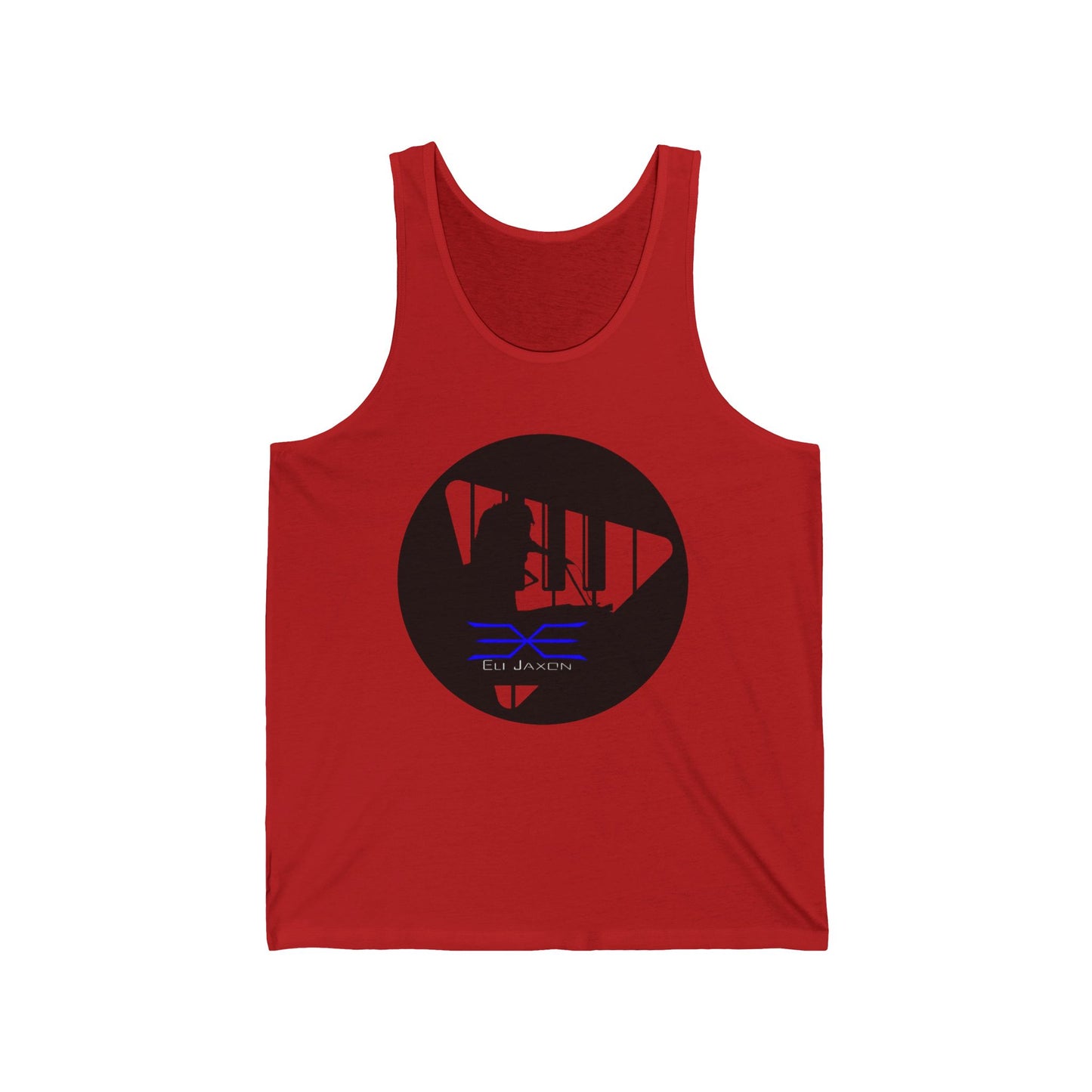 Eli Jaxon Piano Man Silhouette - Unisex Jersey Tank