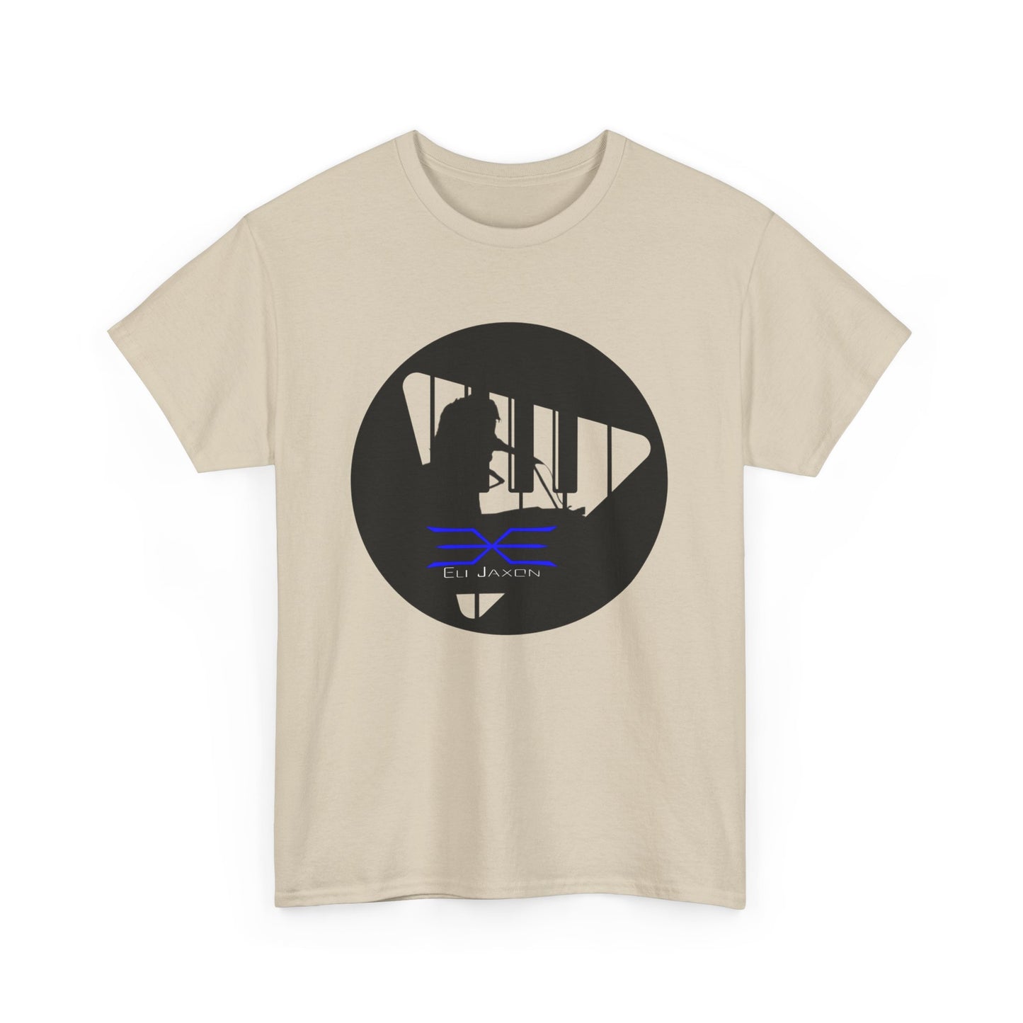 Eli Jaxon Piano Man Silhouette - Unisex Heavy Cotton Tee