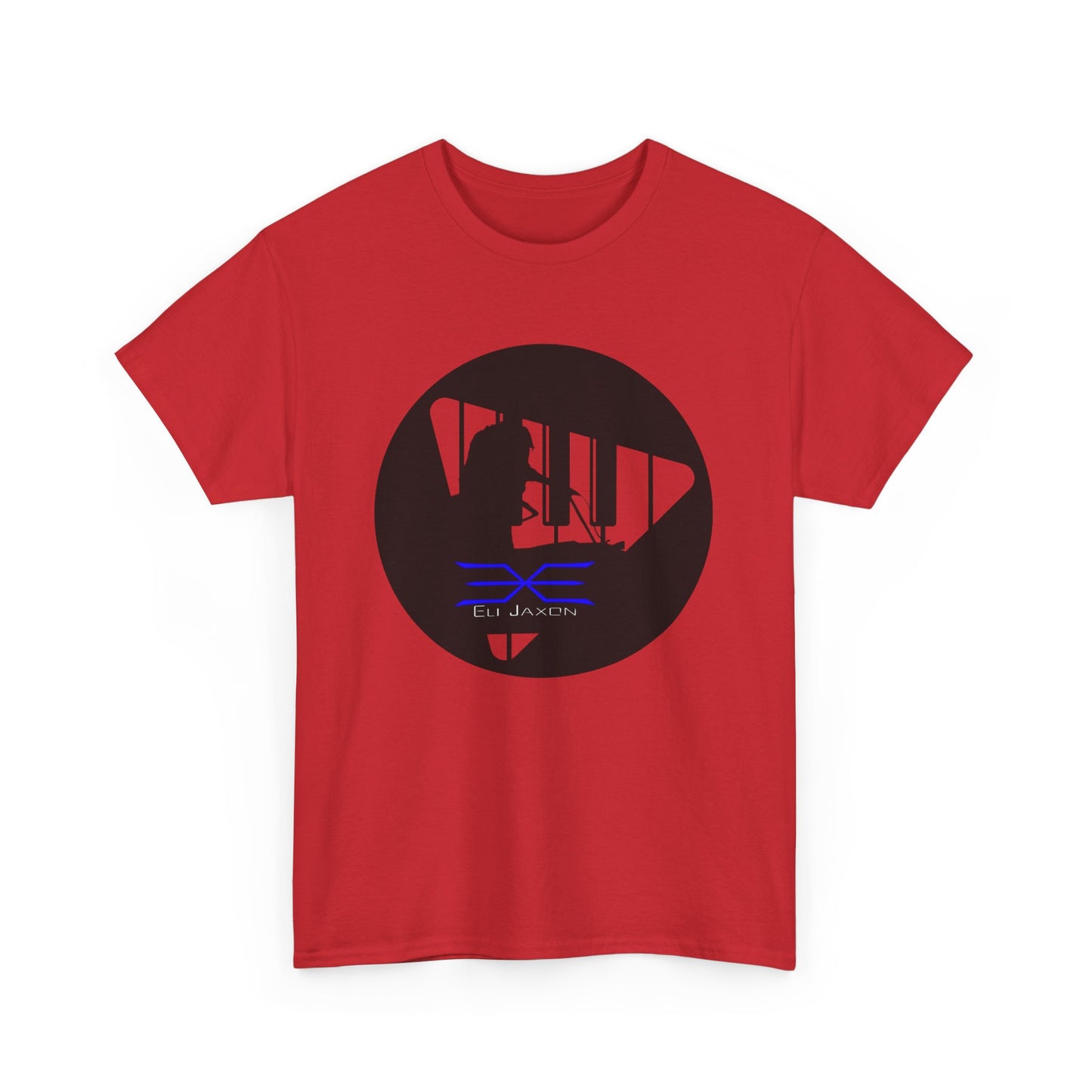 Eli Jaxon Piano Man Silhouette - Unisex Heavy Cotton Tee