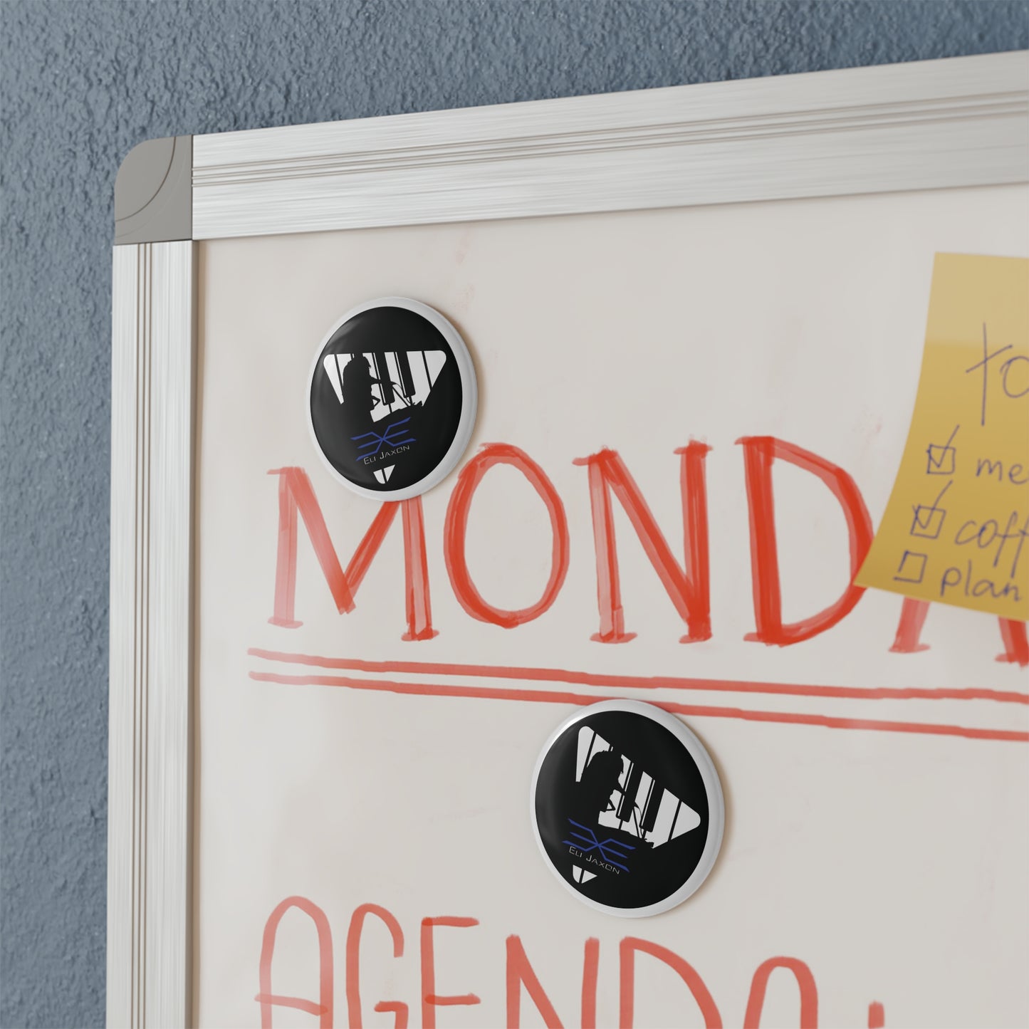 Eli Jaxon Piano Man Silhouette - Button Magnet, Round (1 & 10 pcs)