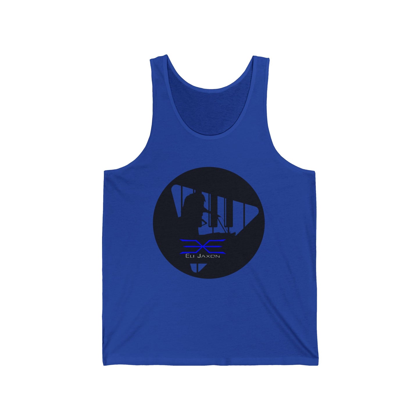 Eli Jaxon Piano Man Silhouette - Unisex Jersey Tank