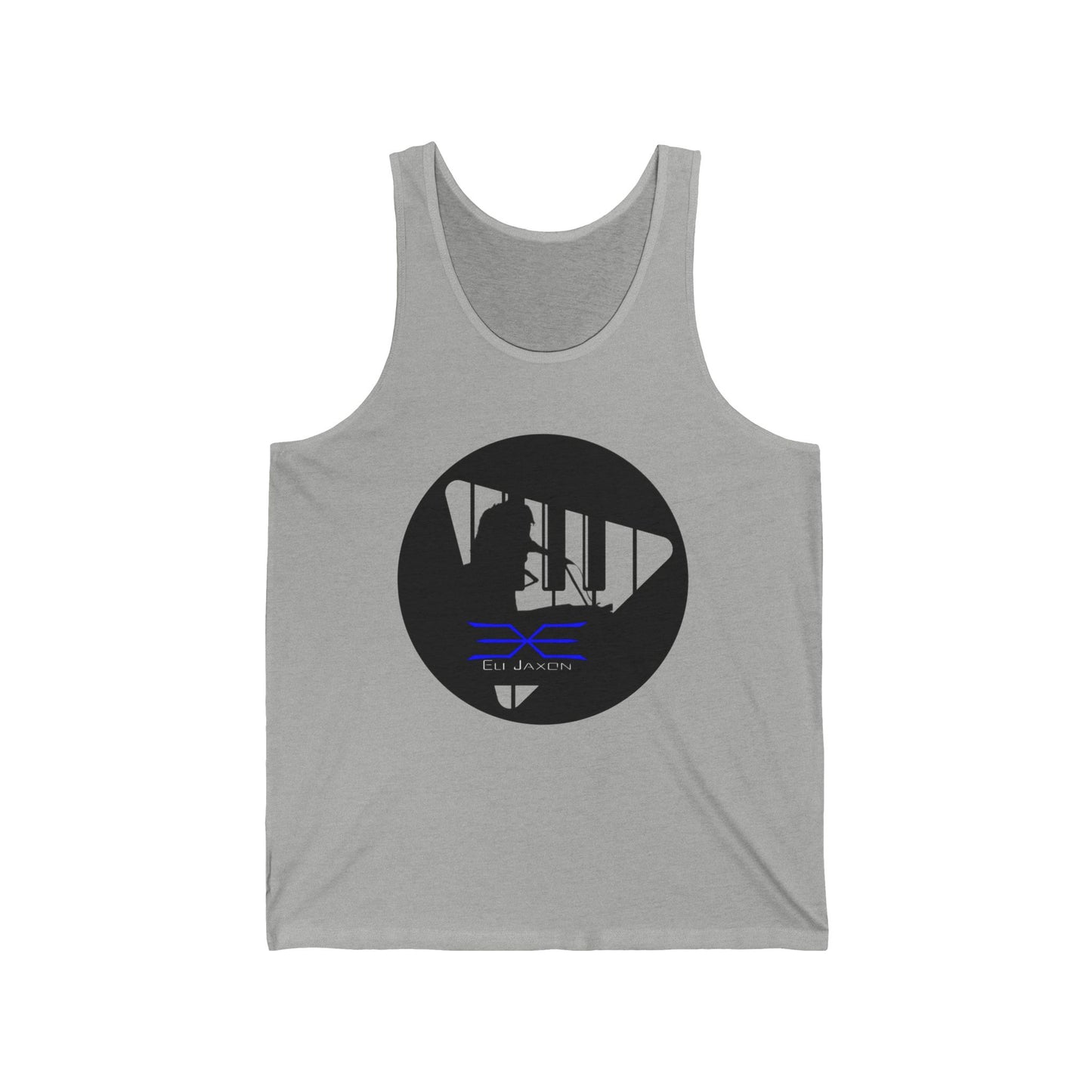Eli Jaxon Piano Man Silhouette - Unisex Jersey Tank