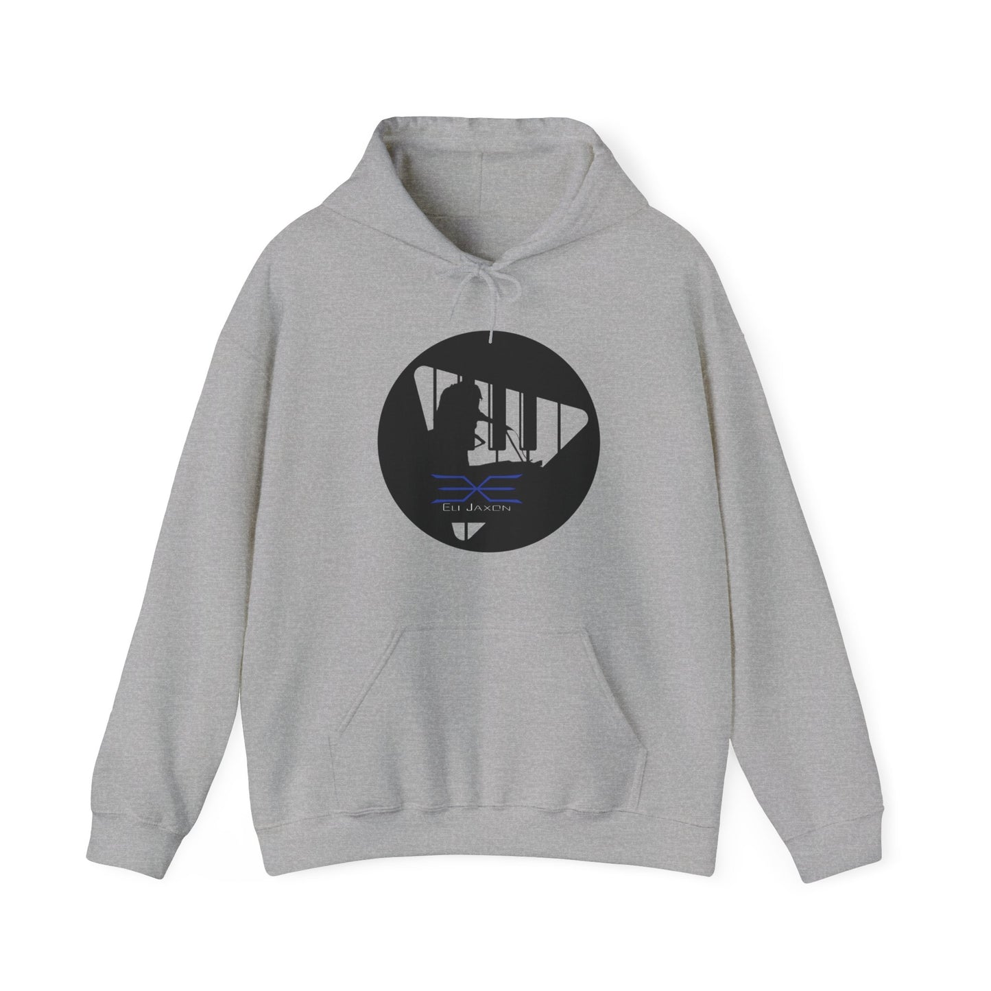 Eli Jaxon Piano Man Silhouette - Unisex Heavy Blend™ Hooded Sweatshirt
